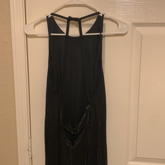 Prom dress black and gold trim - Picture 2 of 7